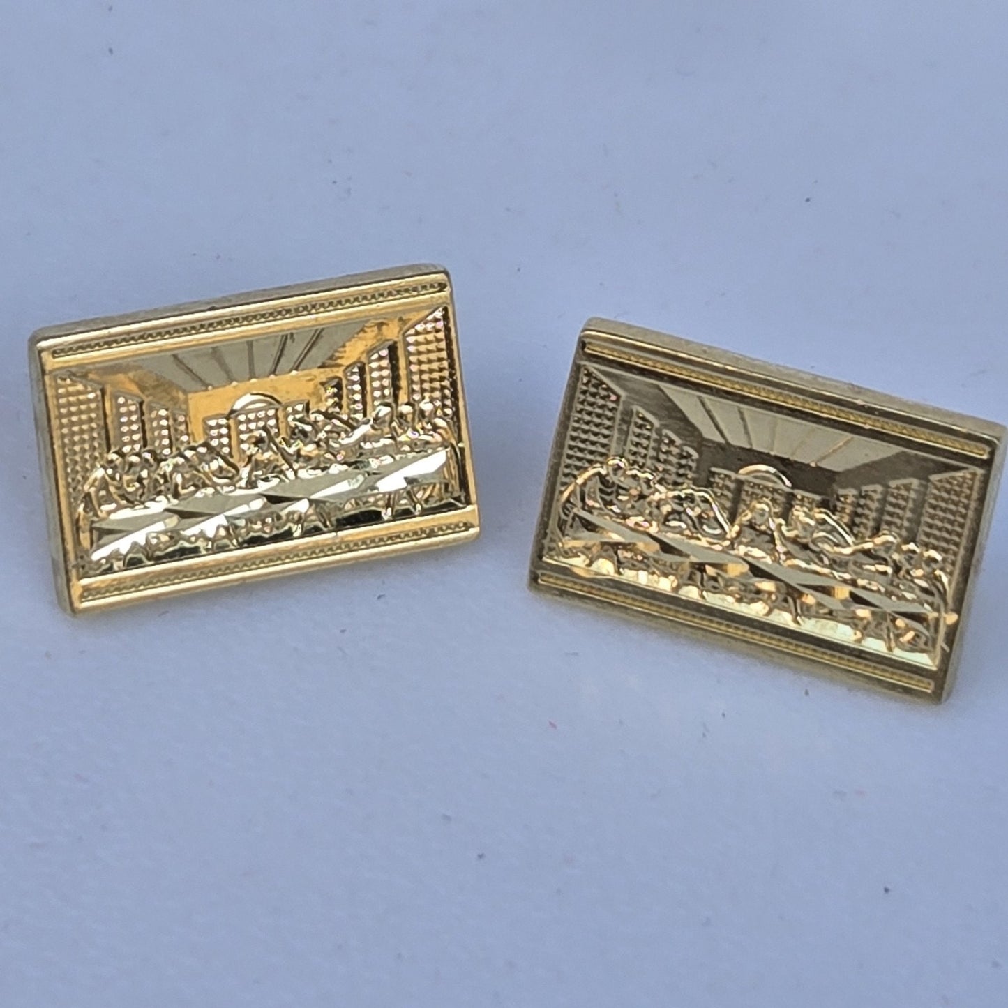 10k Yellow Gold Last Supper Earrings