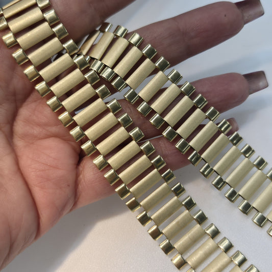 Big Wide 10k yellow gold President chain 20 mm 28 inches long