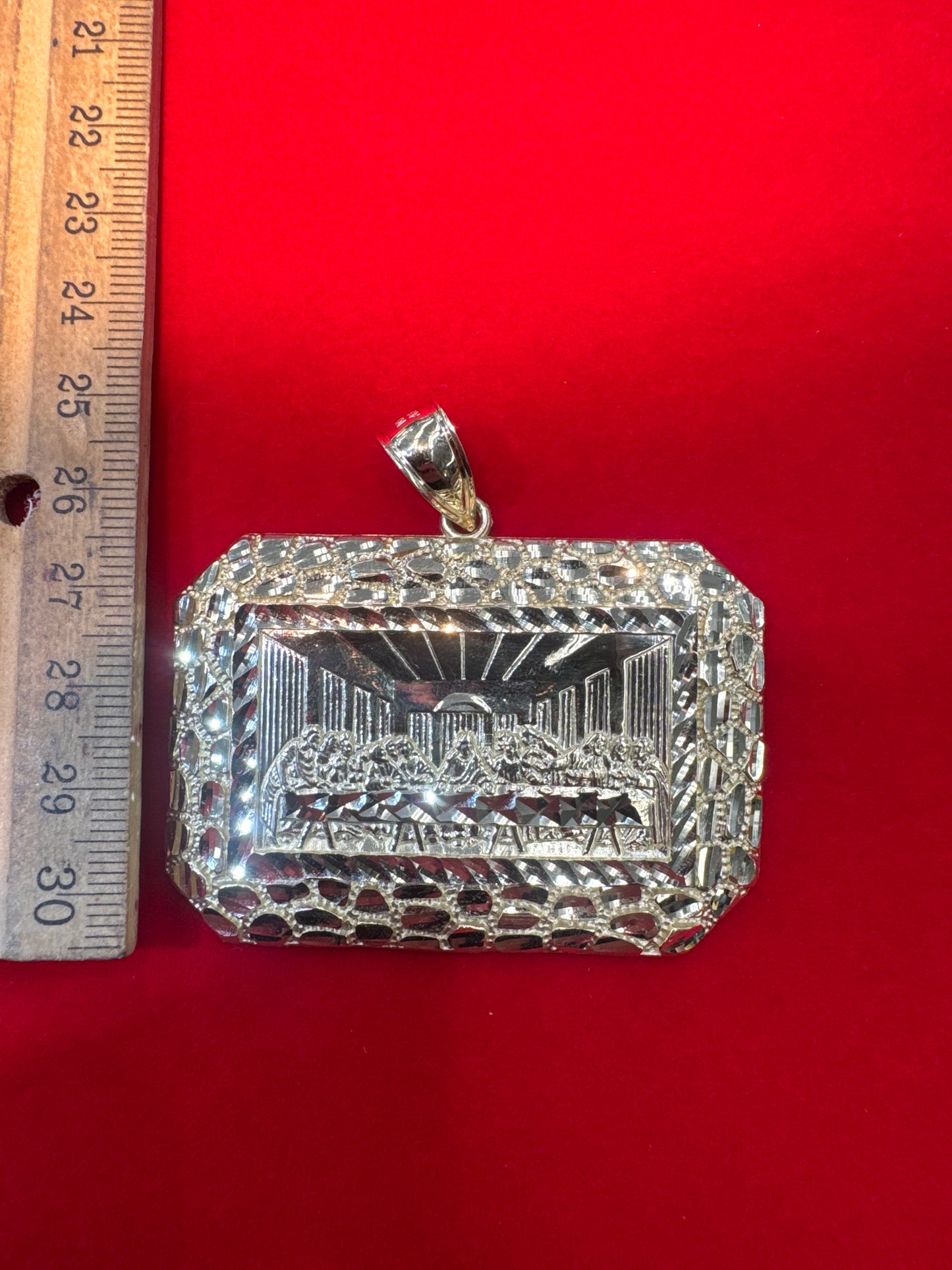 10k Last Supper Nugget Pendant