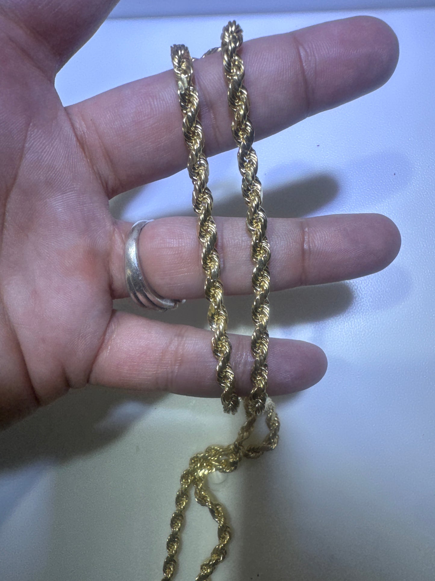 14k Yellow Gold 26 inch Rope Chain