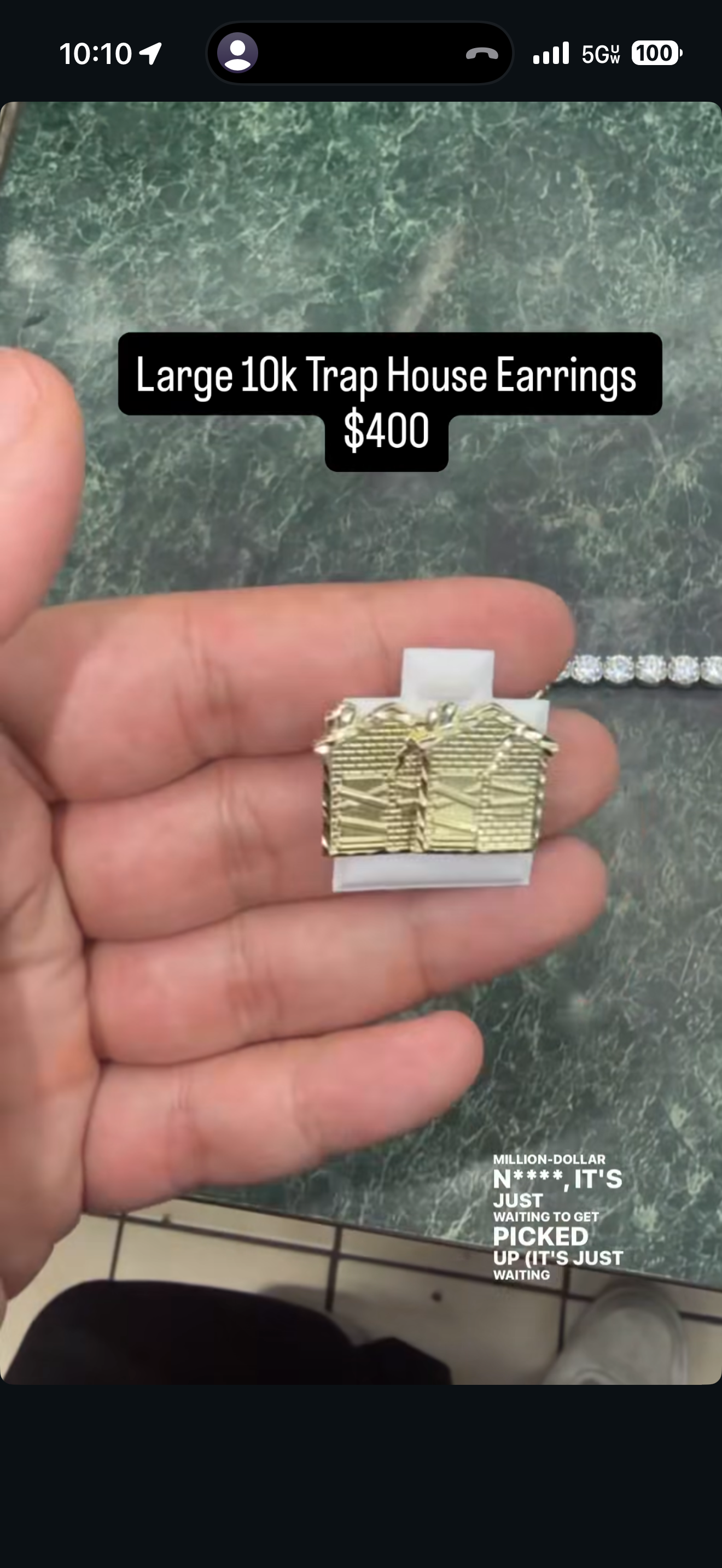 10k Trap House Earrings Instagram