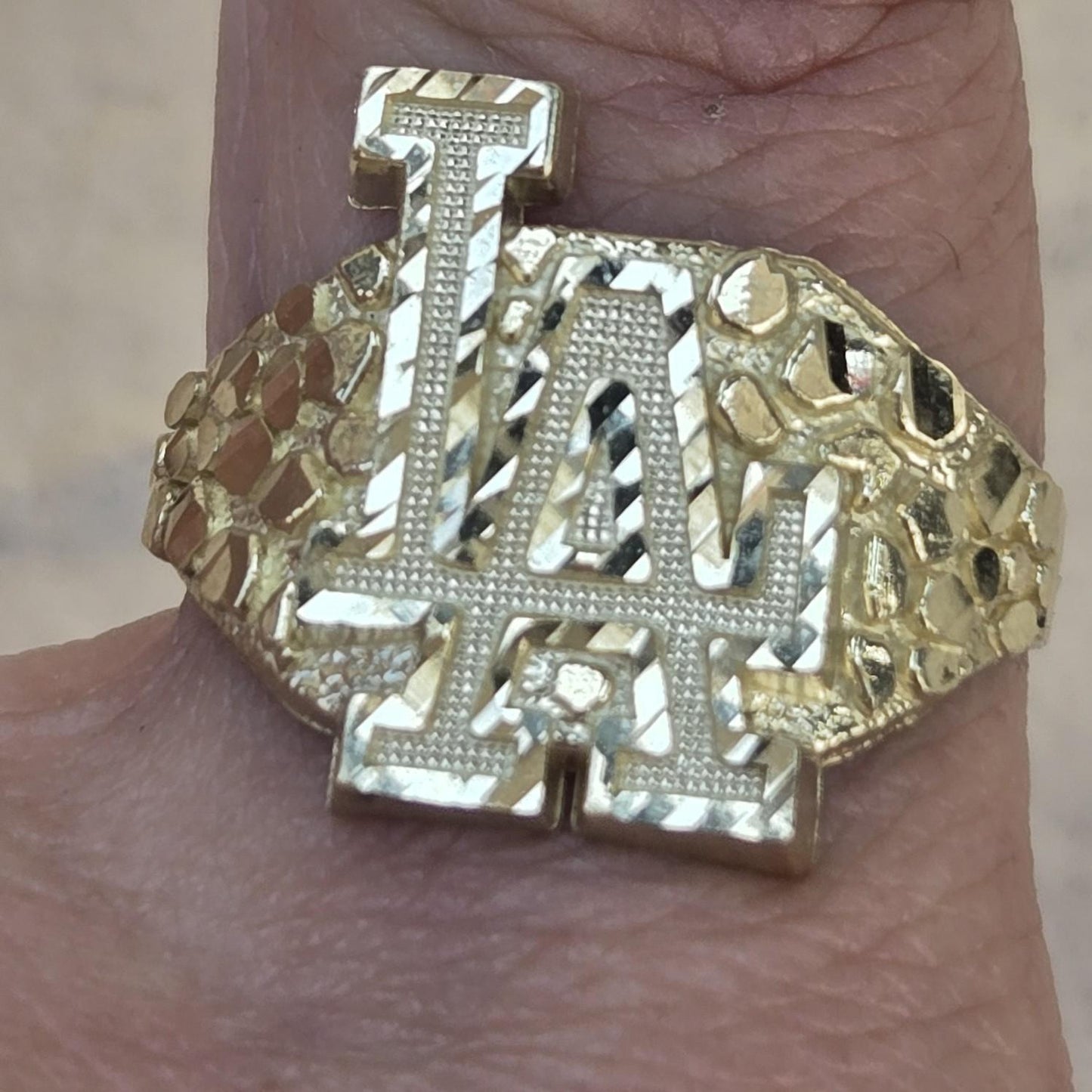 10k Gold Large LA Nugget Ring