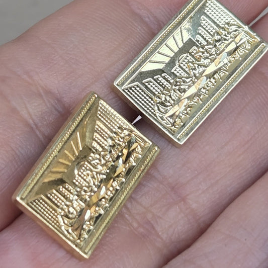 10k Yellow Gold Last Supper Earrings