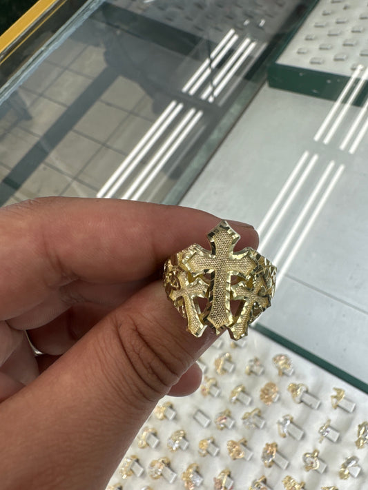 10k Triple Cross Ring any size