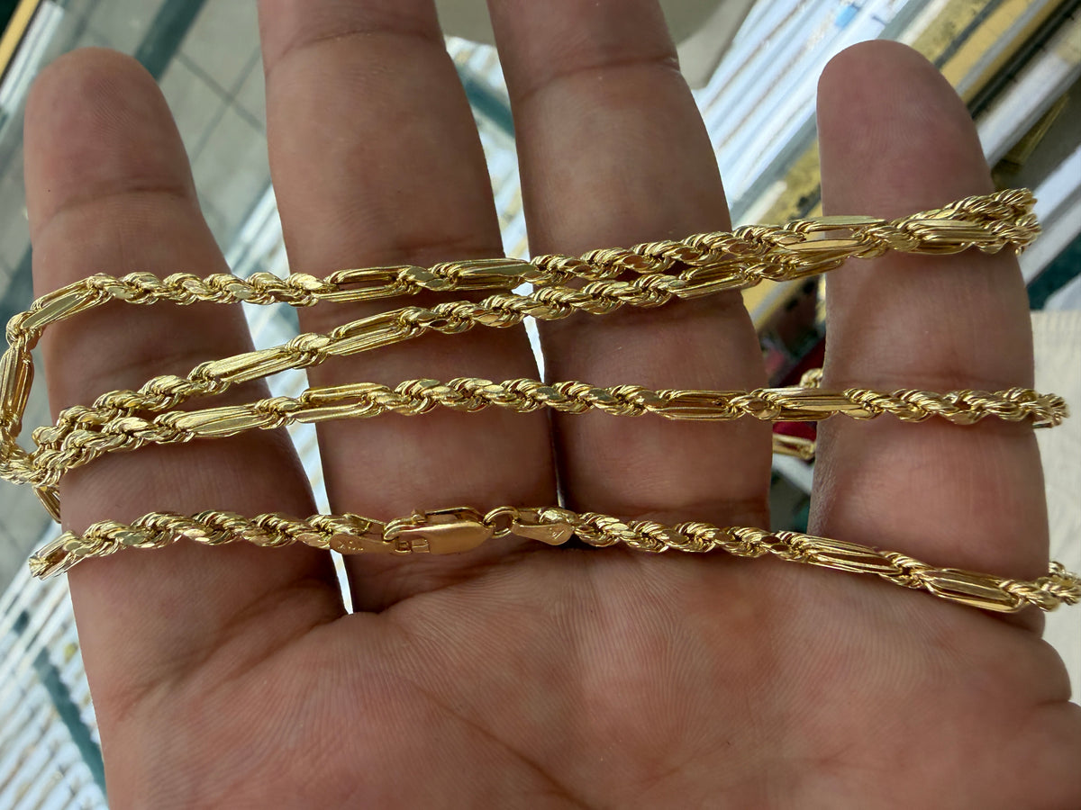 10k Real Gold Milano Chain 3mm 22 24 26 inch