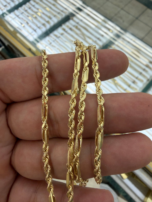 10k Real Gold Milano Chain 3mm 22 24 26 inch