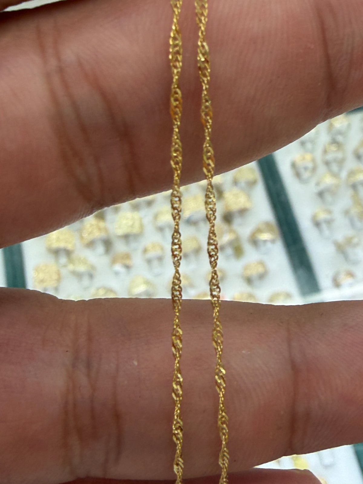 10k REAL GOLD 18 inch Singapore Chain