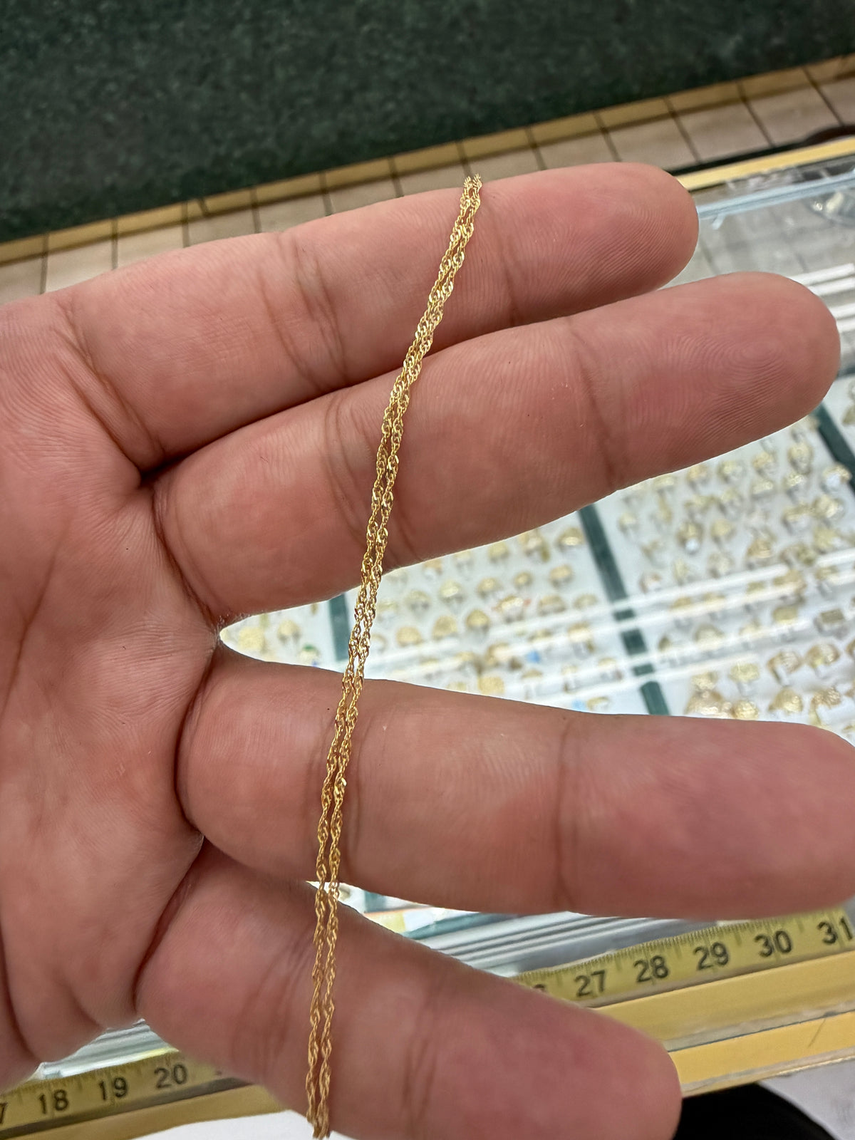 10k REAL GOLD 18 inch Singapore Chain