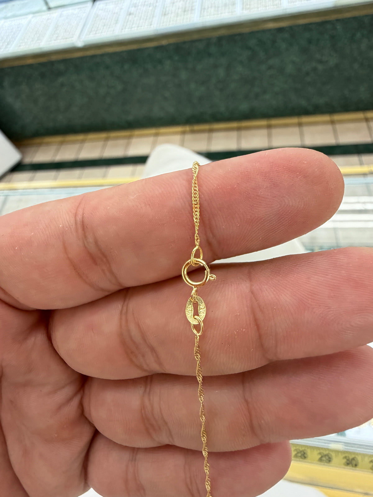 10k REAL GOLD 18 inch Singapore Chain